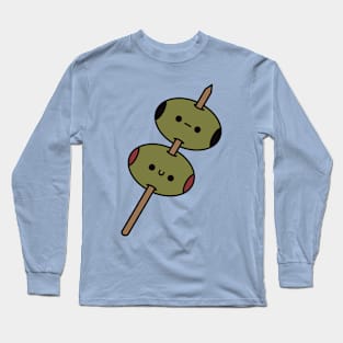 Cute Olives On Skewer - Kawaii Olives Long Sleeve T-Shirt